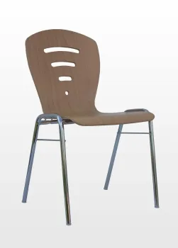 Stahlstuhl Modell 2 mit Sitzschale Nino